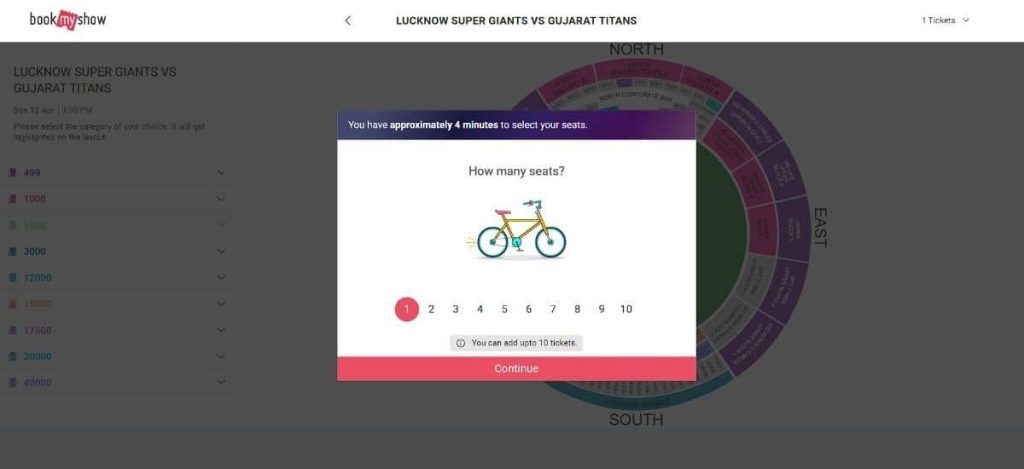 Number of Tickets
