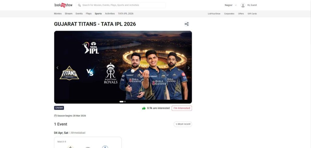 Gujarat Titans – TATA IPL 2026