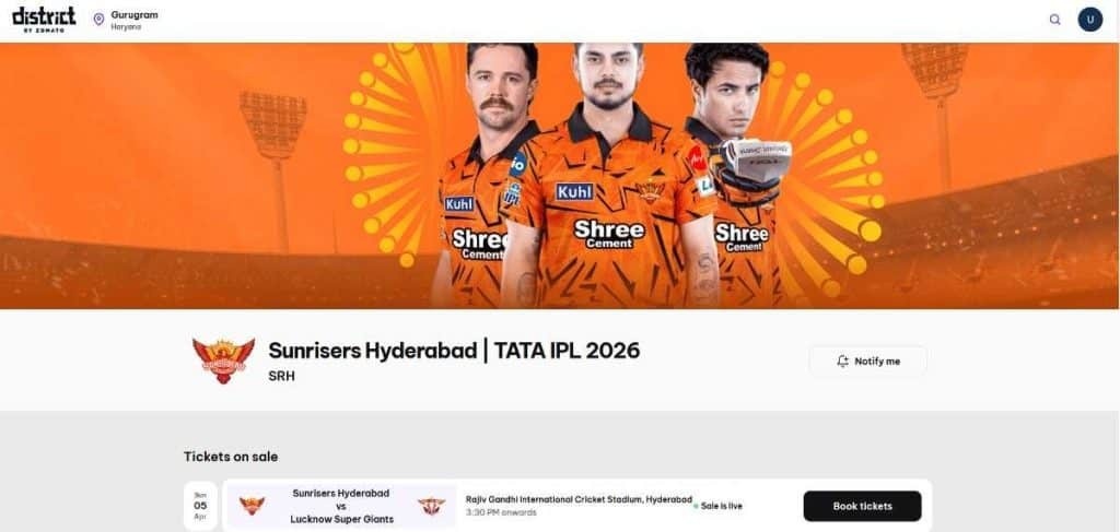 Sunrisers Hyderabad – TATA IPL 2026